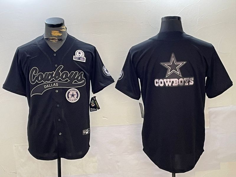 Men Dallas Cowboys Blank Black Joint Name 2024 Nike Limited NFL Jersey style 20->dallas cowboys->NFL Jersey